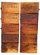 10 Old Antique Wooden Boxes Crates Sanford's Ink Jointed Corners 10 X 8 X 6