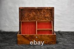 11x8 Luxurious Thuya Wooden Jewelry Box Lockable Thuja Keepsake Memory Box