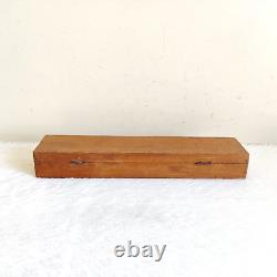 1930s Vintage Hand Crafted Wooden Velvet Big Jewellery Box Old Collectible W193