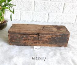 1930s Vintage Handmade Wooden Pencil Pen Box Office Desktop Collectible WN625