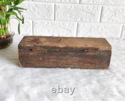 1930s Vintage Handmade Wooden Pencil Pen Box Office Desktop Collectible WN625