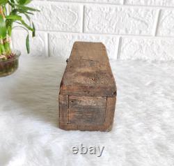 1930s Vintage Handmade Wooden Pencil Pen Box Office Desktop Collectible WN625