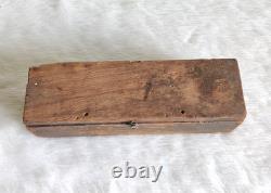 1930s Vintage Handmade Wooden Pencil Pen Box Office Desktop Collectible WN625
