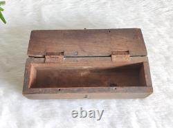 1930s Vintage Handmade Wooden Pencil Pen Box Office Desktop Collectible WN625