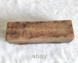 1930s Vintage Handmade Wooden Pencil Pen Box Office Desktop Collectible WN625