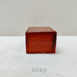 1930s Vintage M. Bhattacharya Homoeopathic Medicine Wooden Box Collectible W647