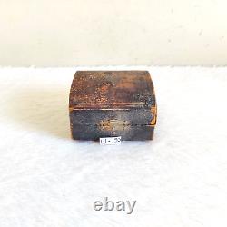 1930s Vintage Old Hand Crafted Wooden Velvet Six Compartments Jewellery Box W190