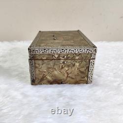 1930s Vintage Treasure Chest Box Wooden Celluloid Decorative Collectible W859