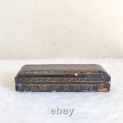 1940 Vintage Pen Pencil Wooden Box Old Office Table Decorative Collectible WD307