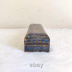 1940 Vintage Pen Pencil Wooden Box Old Office Table Decorative Collectible WD307