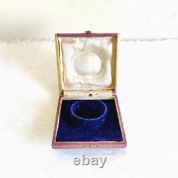 1940s Vintage Velvet Bangles Jewelry Box Old Decorative Collectible Rare W93