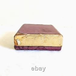 1940s Vintage Velvet Bangles Jewelry Box Old Decorative Collectible Rare W93