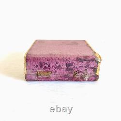 1940s Vintage Velvet Bangles Jewelry Box Old Decorative Collectible Rare W93