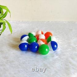 1950s Vintage Plastic Ball Toys 12 Pcs. In Cardboard Box Decorative Collectible