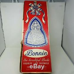 1959 Deluxe Reading 25 Bonnie Bride Doll In Original Box Wedding Dress Veil 138