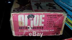 1964 GI JOE SOLDIER Action Figure in ORIGINAL BOX VINTAGE 1960'S with MANUAL