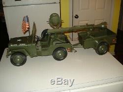 1965 GI JOE JEEP WITH BOX, COMPLETE, for VINTAGE 12 PAINTED HAIR FIGURES, NICE