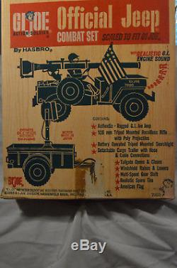 1965 VINTAGE HASBRO GI JOE US ARMY 5-STAR HQ-26 JEEP 7000 with TRAILER + BOX