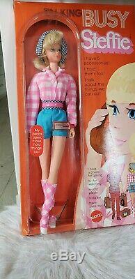 1971 Talking BUSY STEFFIE Barbie Doll Nr Mint Box Vintage 1970's Very Rare New