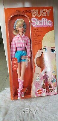 1971 Talking BUSY STEFFIE Barbie Doll Nr Mint Box Vintage 1970's Very Rare New