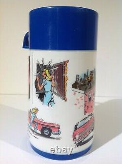 1977 Canadian Bionic Woman Vintage Plastic Lunch Box & Thermos From Canada Rare