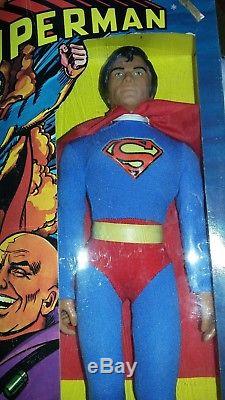 1977 Mego SUPERMAN ACTION FIGURE 12 DC Comics SUPER Rare Vintage NEW MINT BOX