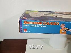 1978 Battlestar Galactica Viper Launch Station With Box Vintage INCOMPLETE