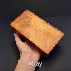 1980 Vintage Trinket Box Gift Unique Wood Karelian Birch Burl Jewelry Handmade