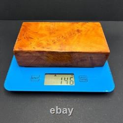 1980 Vintage Trinket Box Gift Unique Wood Karelian Birch Burl Jewelry Handmade