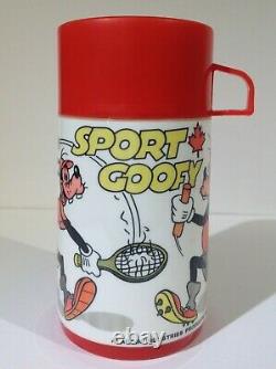 1983 Canadian Sport Goofy Vintage Plastic Lunch Box & Thermos From Canada Rare