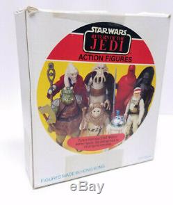 1983 SEARS 3 PACK BAGGIE Vintage Star Wars Figures Set & Box with Acylic Display