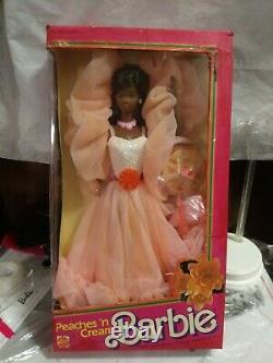 1984 Peaches'n Cream African American Barbie Doll #7926 Mattel NRFB OPEN BOX