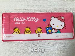 1989 Vintage Sanrio Hello Kitty Vinyl Pencil Box Case With Erase Ruler Scissors