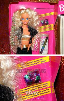 1993 JEWEL & GLITTER BARBIE Mattel sequins vest skirt tri-lingual box 90s Selena