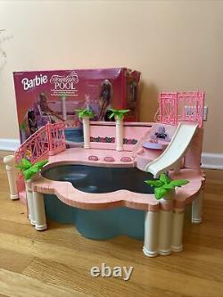 1993 Rare Vintage Barbie Luxury Fountain Pool (Lights Not Working) With Box 90s