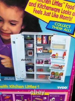 1996 TYCO Kitchen Littles Deluxe Refrigerator withFood for Barbie New Sealed Box
