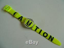 1997 Spring Summer Collection Swatch Watch Caution GK224PACK RED BOX