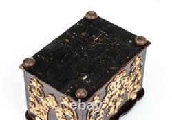 19th C Indo-Portuguese Ebony Bone Inlaid Box Goa Colonial Antique Superb