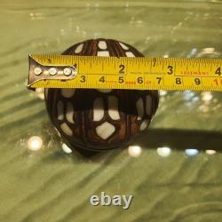 2 Natural Vintage Rosewood Handmade Mother Of Pearl Jewelry Box Oily Wood