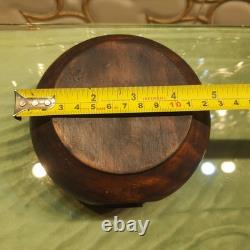 2 Natural Vintage Rosewood Handmade Mother Of Pearl Jewelry Box Oily Wood