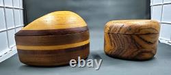 2 Wood Box by Steven Spiro Furniture Vintage Design Circa 1980 and Rare