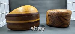 2 Wood Box by Steven Spiro Furniture Vintage Design Circa 1980 and Rare