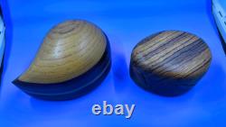 2 Wood Box by Steven Spiro Furniture Vintage Design Circa 1980 and Rare