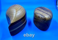 2 Wood Box by Steven Spiro Furniture Vintage Design Circa 1980 and Rare
