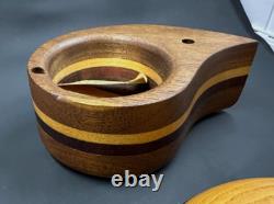 2 Wood Box by Steven Spiro Furniture Vintage Design Circa 1980 and Rare
