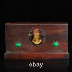 25 cm China natural Mahogany wood Jewelry Box inlay shell Wood Box Storage Box