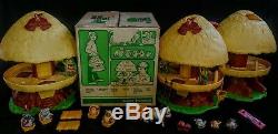 3 Vtg 1984 Star Wars Return Of The Jedi Ewok Family Hut Kenner Tree Complete BOX
