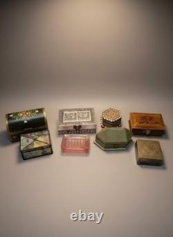 8pc Vintage Antique Decorative Trinket Box Bundle Curated Jewelry Display Set