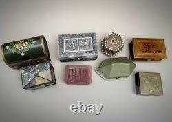 8pc Vintage Antique Decorative Trinket Box Bundle Curated Jewelry Display Set