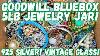 925 Silver Vintage Glass Goodwill Bluebox 5lb Jewelry Jar Unboxing Jewelryunboxing Jewelryjar